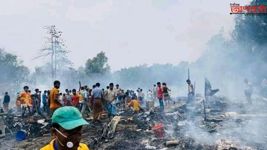 ভোর রাতে উখিয়া কুতুপালং রোহিঙ্গা শিবিরে আগুন