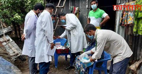 নাসিরনগরে ঘূর্ণিঝড়ে আহতদের  পাশে নাসিরনগর উপজেলা স্বাস্থ্য কমপ্লেক্সে টিম।