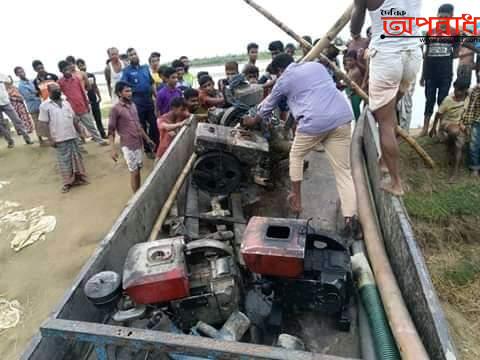 কুড়িগ্রামে অবৈধভাবে বালু উত্তোলন বন্ধে তৎপর জেলা প্রশাসন।