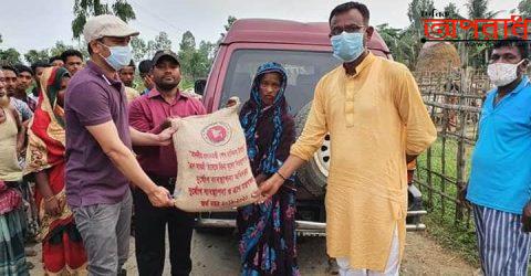 আজমিরীগঞ্জ সদর ও কাকাইলছেও ইউনিয়নের বন্যার্তদের আশ্রয়কেন্দ্রে প্রধানমন্ত্রীর উপহার বিতরন