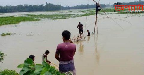 শেরপুরে দুই নদীর পানি বিপদ সীমায়