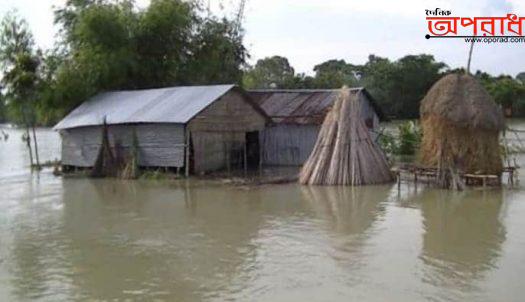 শেরপুরে বন্যায় শতাধিক গ্রাম প্লাবিত।