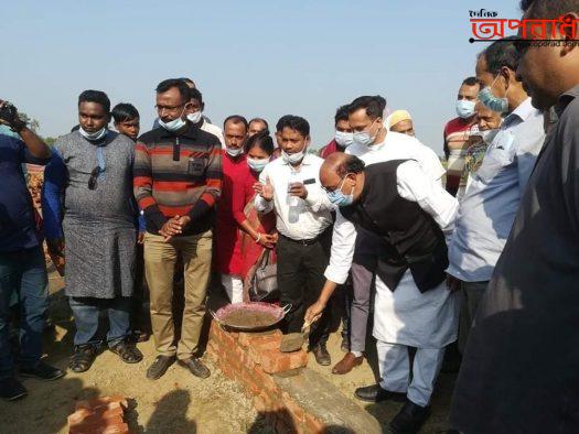 কাকাইলছেওয়ে ভূমিহীন ও গৃহহীনদের জন্য ঘর নির্মাণ কাজের উদ্বোধন