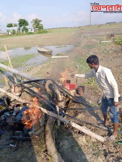 আজমিরীগঞ্জে পৃথক অভিযানে ৩ হাজার ফুট পাইপ ও ২ টি ড্রেজার মেশিন জব্দ ও ধ্বংস