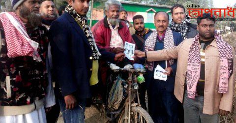 নন্দীগ্রামে মেয়র প্রার্থী শান্ত’র  ব্যাপক গণসংযোগ