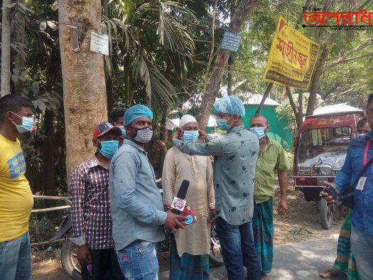 নড়াইলে নড়াগাতীতে সাংবাদিকদের উদ্যোগে মাস্ক বিতারন