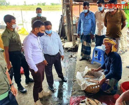 কাকাইলছেওয়ে ঝাটকা (ইলিশ) মাছ বিক্রি করায় বিক্রেতাকে ১ হাজার টাকা অর্থদণ্ড, ১৭ কেজি ঝাটকা জব্দ