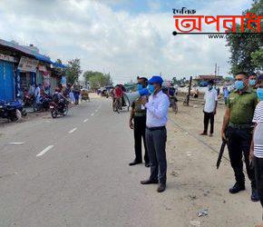 কুষ্টিয়ার ভেড়ামারায় লকডাউনের চতুর্থ দিনে ২৩৩০০টাকা অর্থ দন্ড করা হয়।