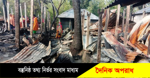 কুষ্টিয়ায় ৯টি পরিবারের বসত বাড়ি ভস্মীভূত