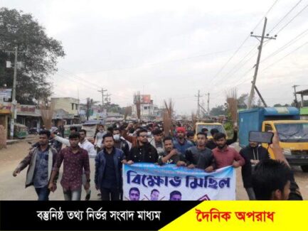 সেনবাগ ছাত্রদলের কমিটি গঠন, একাংশের জুতা ও ঝাড়ু মিছিল