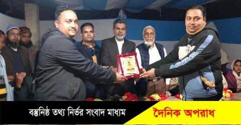 নন্দীগ্রামে নবনির্বাচিত  চেয়ারম্যানকে সংবর্ধনা 