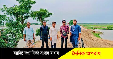 তাহিরপুরের ঝুঁকিপূর্ণ বিভিন্ন ফসল রক্ষা বাঁধ পরিদর্শন করেন আবুল খায়ের