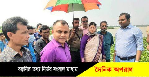 নবীগঞ্জে কুশিয়ারা ভেরী বাঁধ পরিদর্শনে জেলা প্রশাসক- বাঁধে ঝুঁকির আশংকা থাকলে তাৎক্ষণিক ব্যবস্থা নেয়ার নির্দেশ