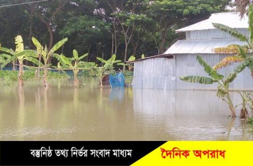 কলাপাড়ায় জোয়ারের পানি প্রবেশ করে বাঁধ ভেঙ্গে গ্রামের পর গ্রাম প্লাবিত ॥