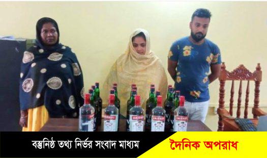 শার্শায় ২০ বোতল বিদেশী মদসহ ৩ ভারতীয় নাগরিক আটক