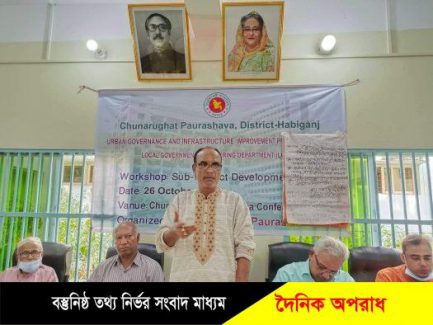 চুনারুঘাট পৌরসভায় ইজি আই আই পি প্রকল্পের কর্মশালা