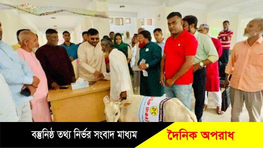 লালমোহনে দুস্থ ও প্রান্তিক জেলেদের মাঝে বকনা বাছুর বিতরণ করেন -এমপি শাওন 