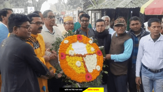 হিলি সীমান্তের শুন্যরেখায় যৌথভাবে উৎযাপন হয়ে গেল আন্তর্জাতিক মাতৃভাষা দিবস