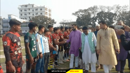 হিলিতে চেয়ারম্যান কাপ ফুটবল টুর্ণামেন্ট এর উদ্বোধন